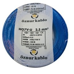 H07V-U (NYAtre) 2,5 mm Enerji Kablosu 100 me